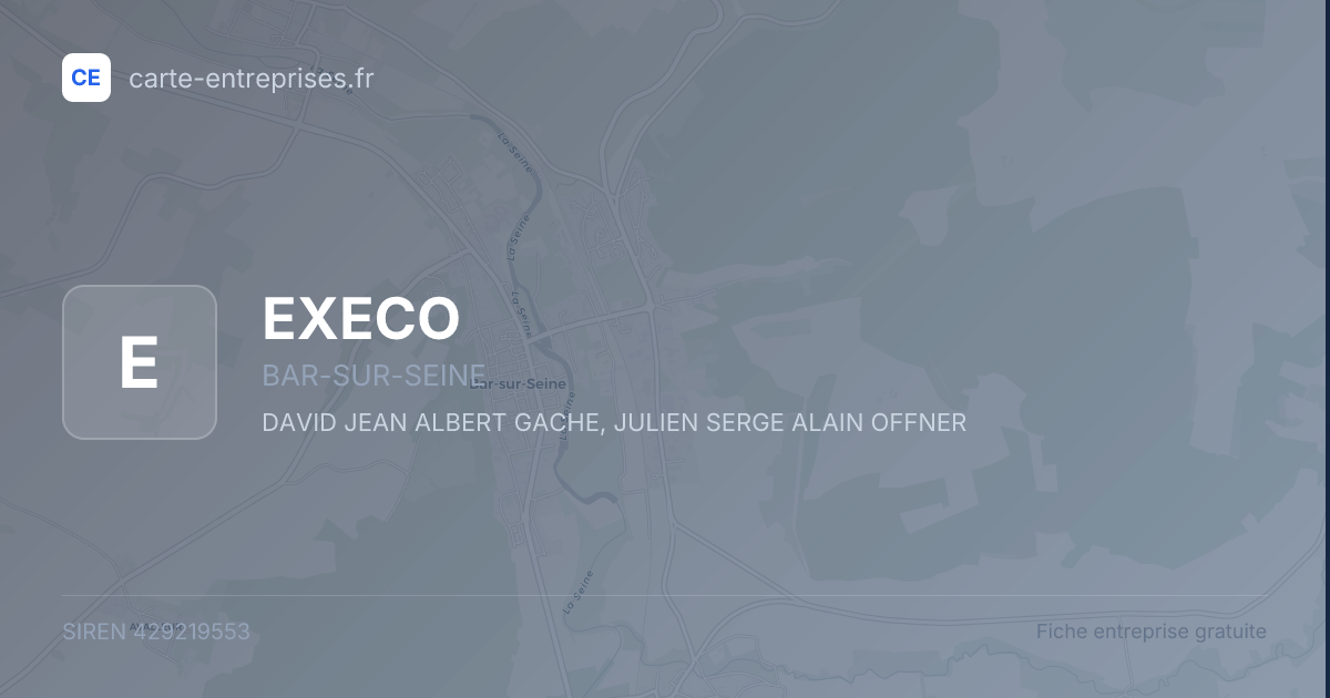 EXECO — 429219553 — fiche entreprise