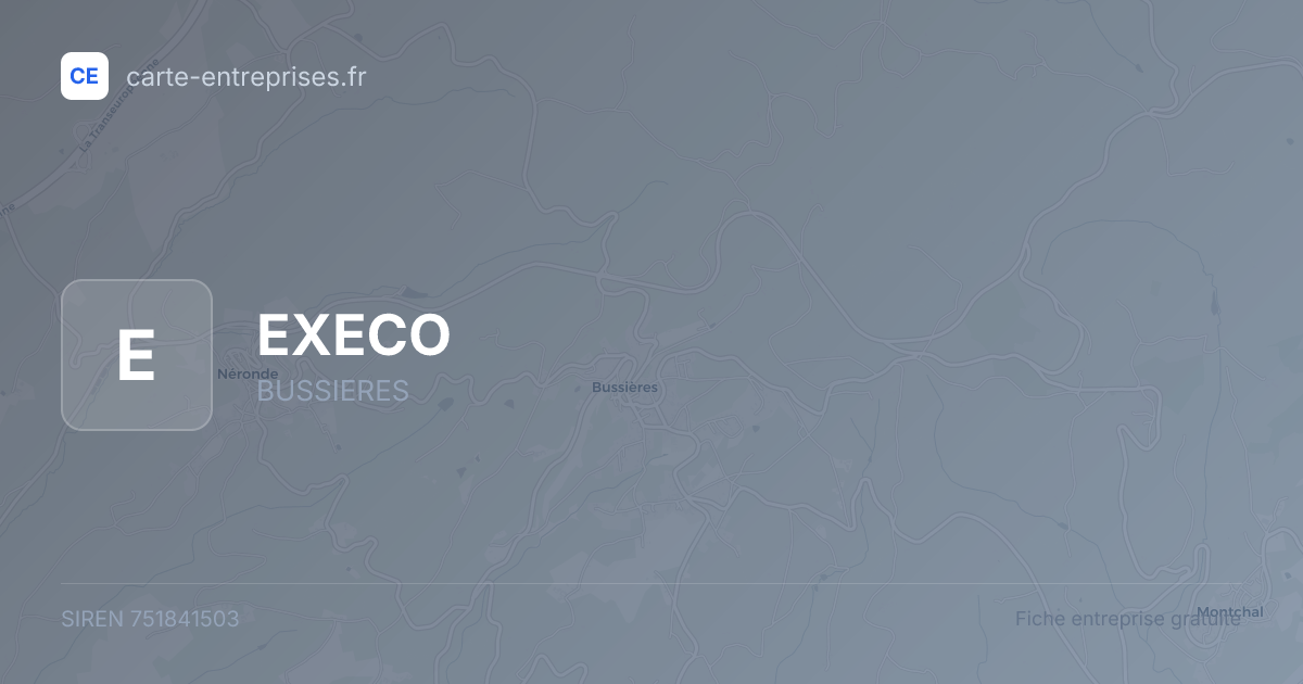 EXECO — 751841503 — fiche entreprise