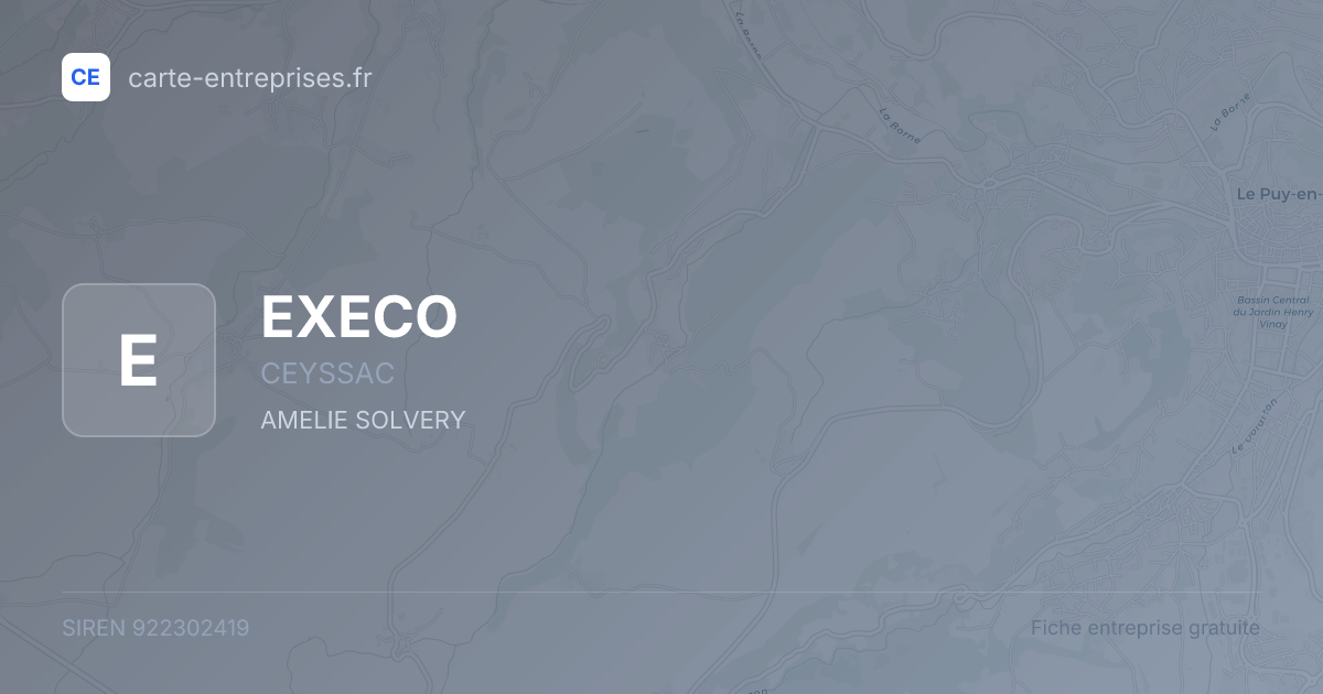 EXECO — 922302419 — fiche entreprise