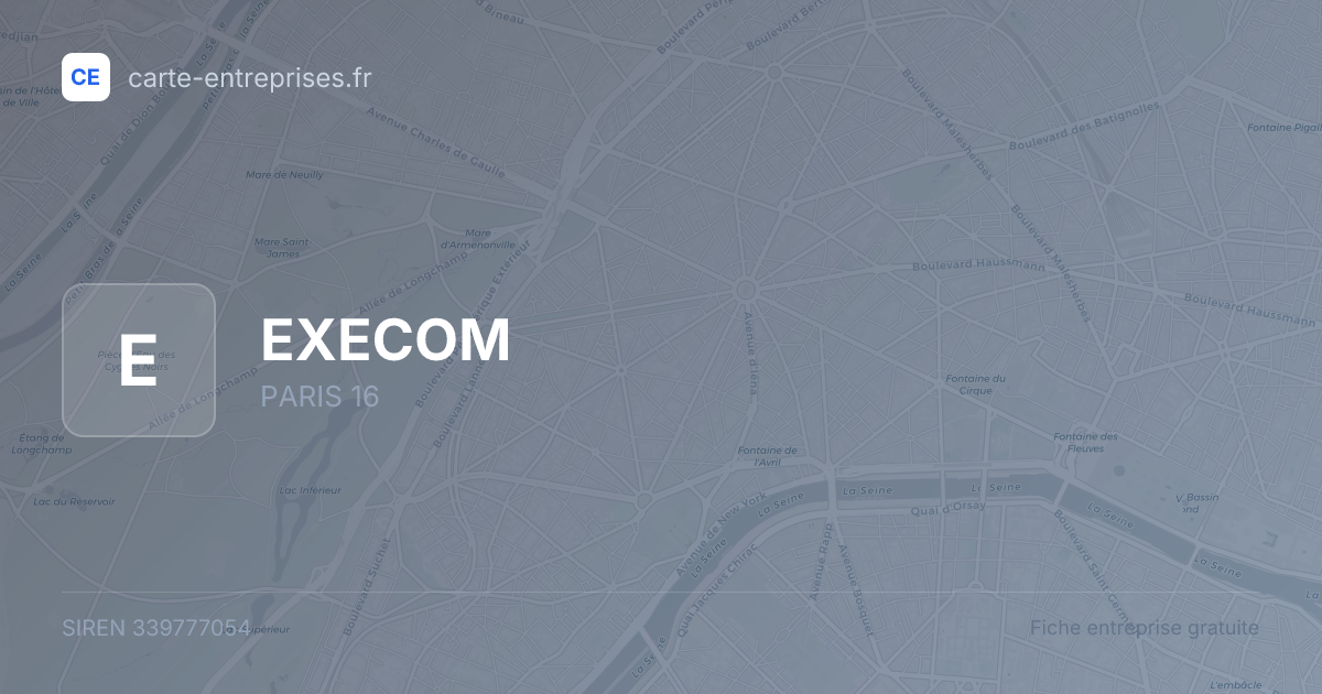 EXECOM — 339777054 — fiche entreprise