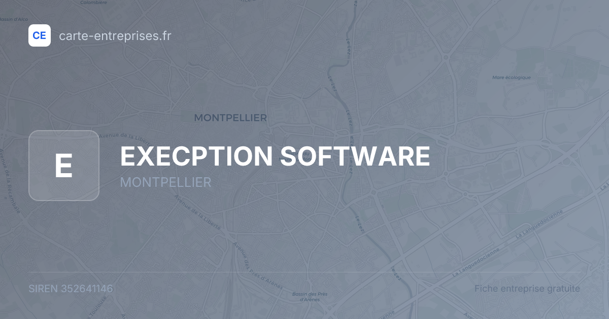 EXECPTION SOFTWARE — 352641146 — fiche entreprise