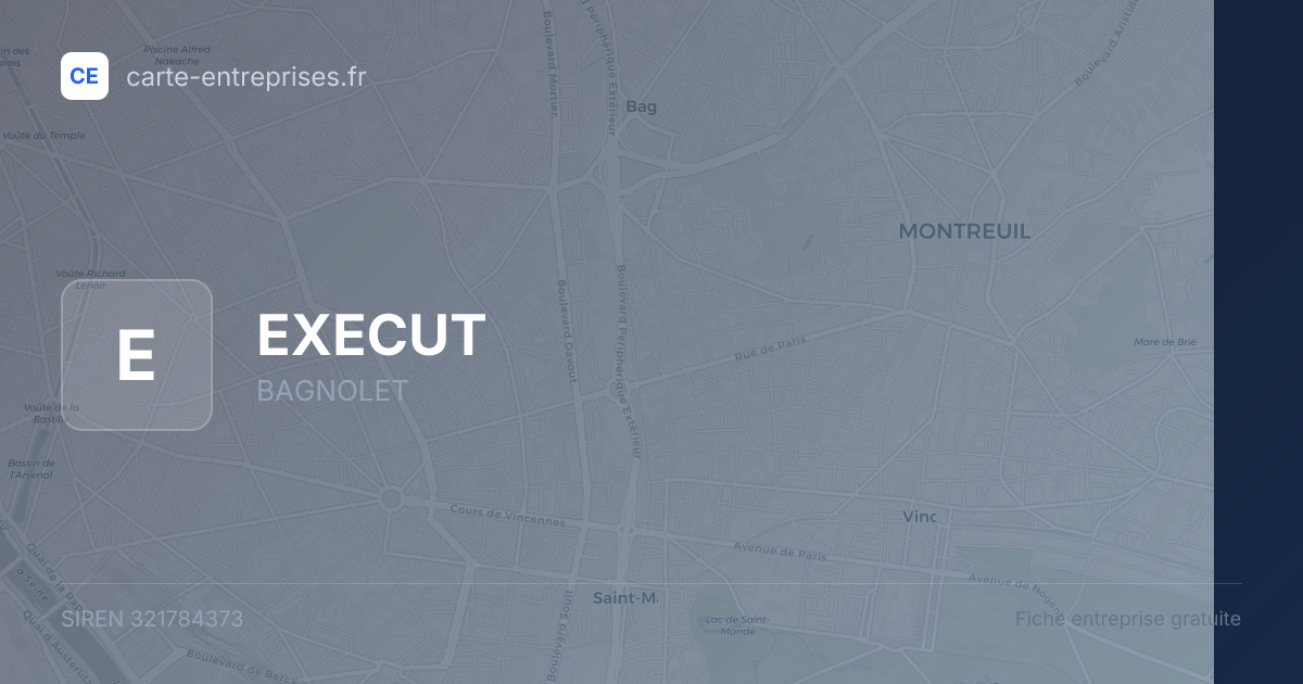 EXECUT — 321784373 — fiche entreprise