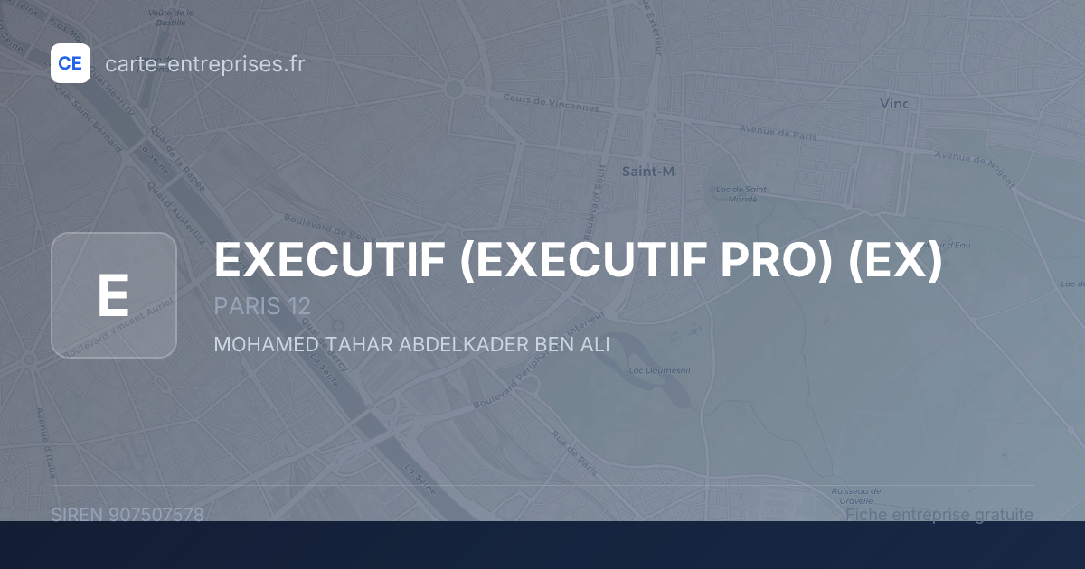 EXECUTIF (EXECUTIF PRO) (EX) — 907507578 — fiche entreprise