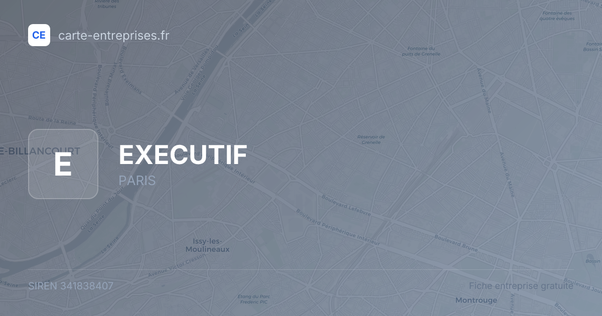 EXECUTIF — 341838407 — fiche entreprise