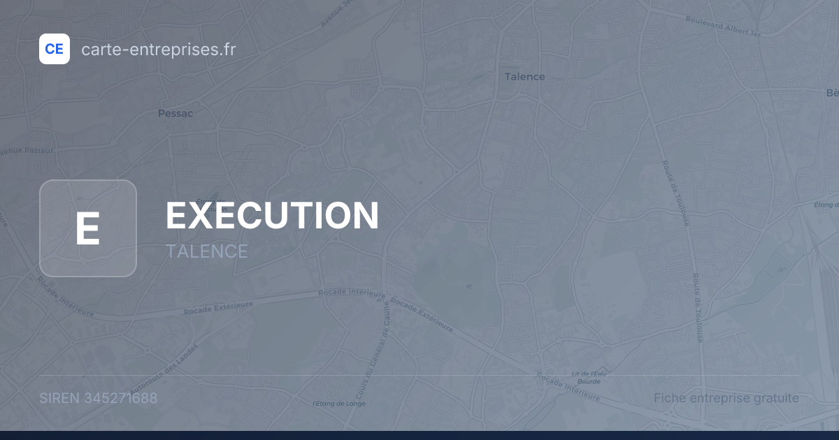 EXECUTION — 345271688 — fiche entreprise
