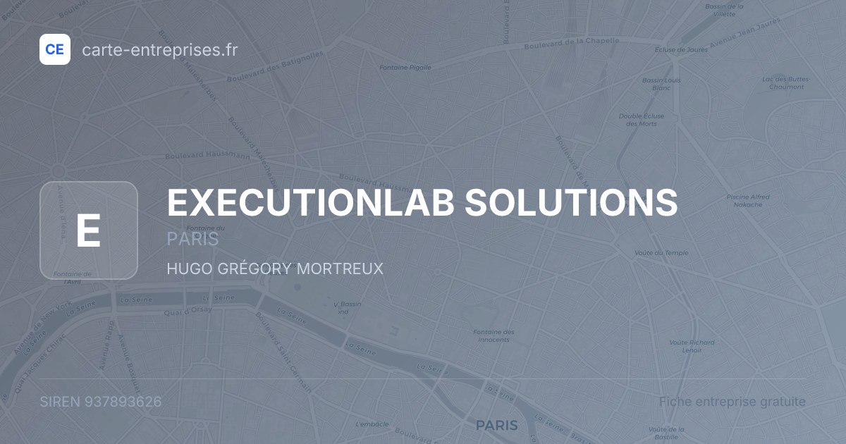 EXECUTIONLAB SOLUTIONS — 937893626 — fiche entreprise