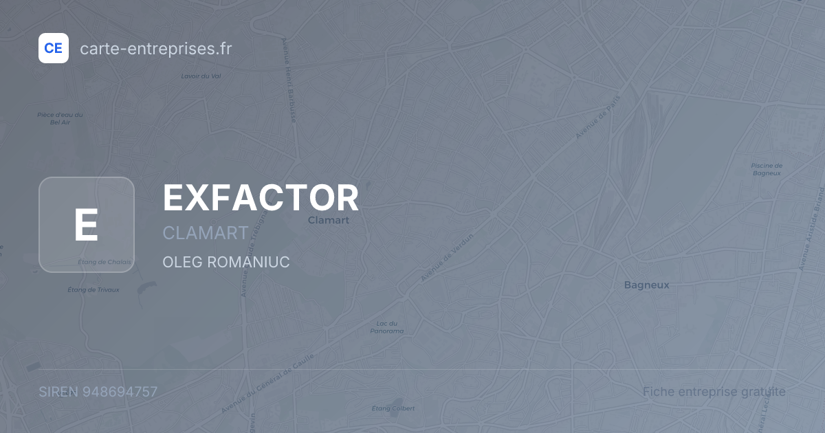 EXFACTOR — 948694757 — fiche entreprise
