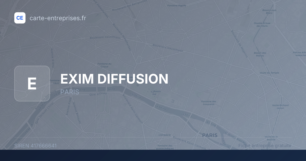 EXIM DIFFUSION — 417666641 — fiche entreprise