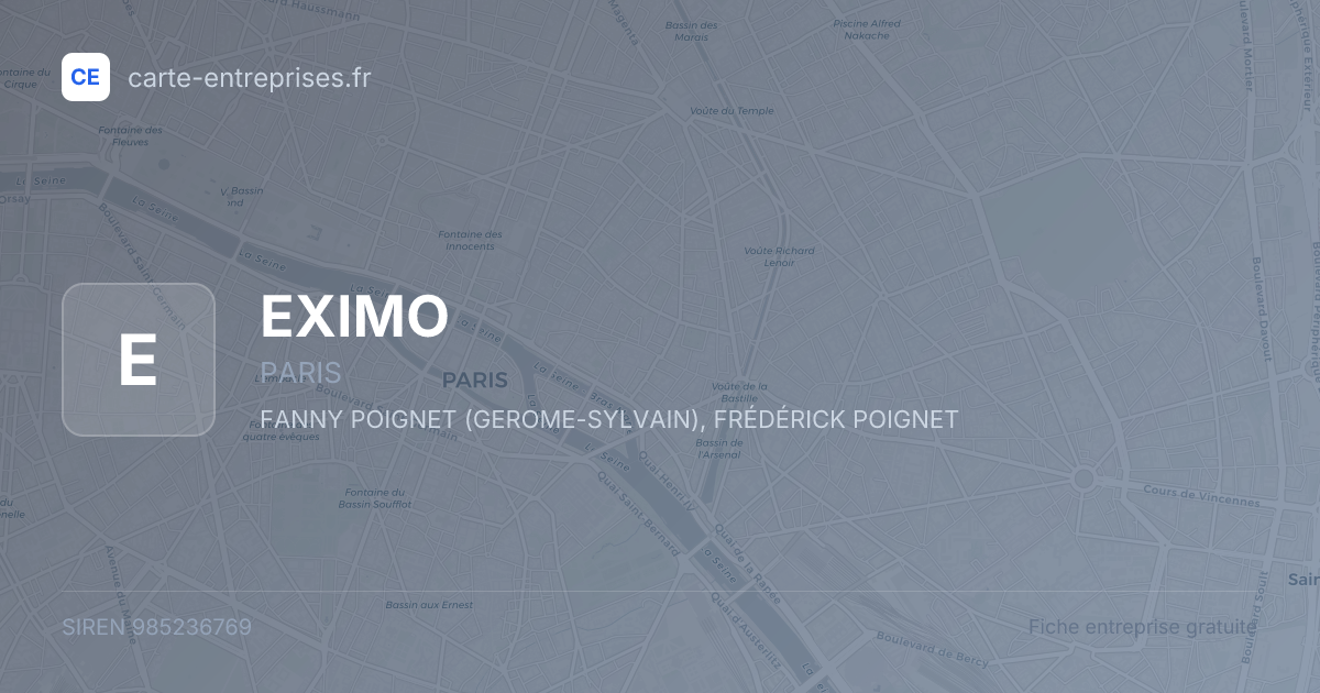 EXIMO — 985236769 — fiche entreprise