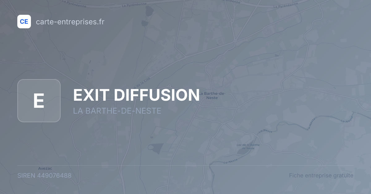 EXIT DIFFUSION — 449076488 — fiche entreprise