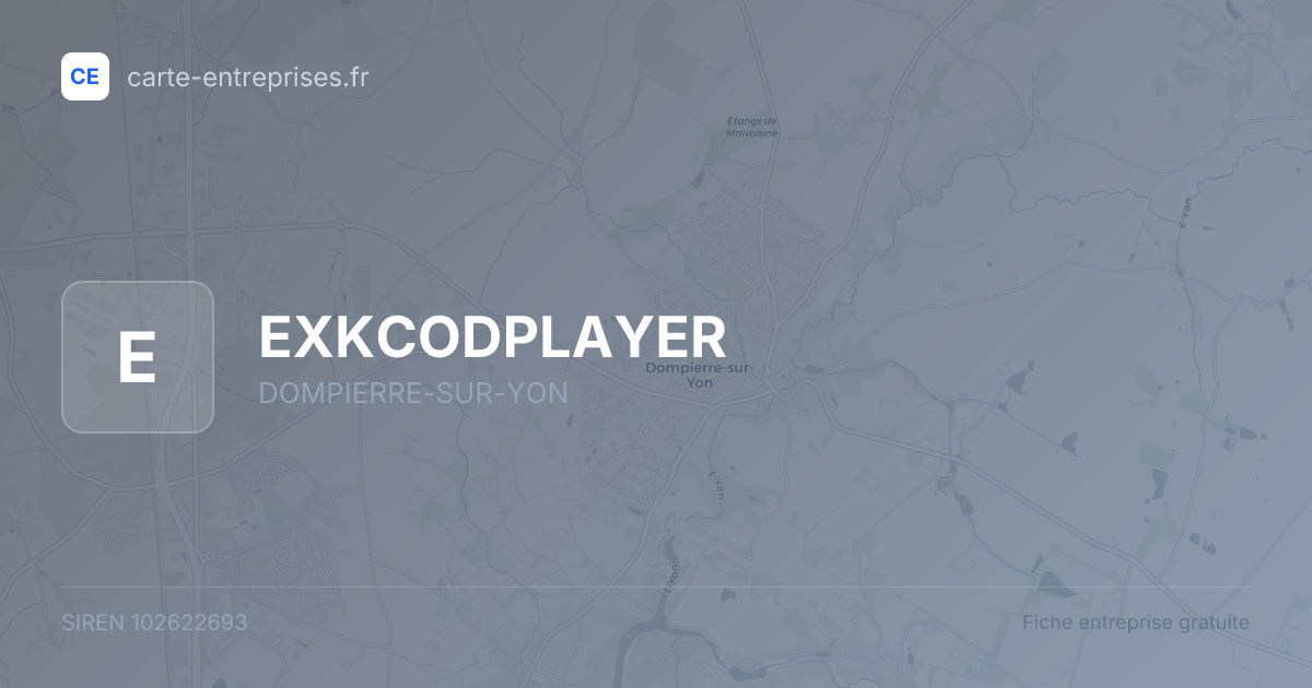 EXKCODPLAYER — 102622693 — fiche entreprise