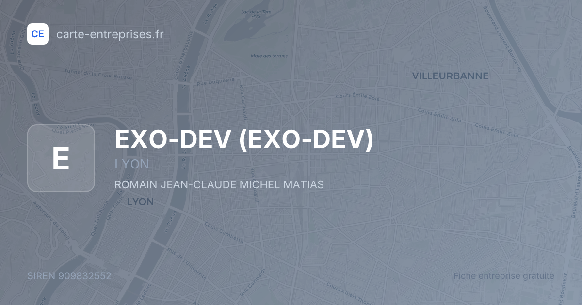 EXO-DEV — 909832552 — fiche entreprise