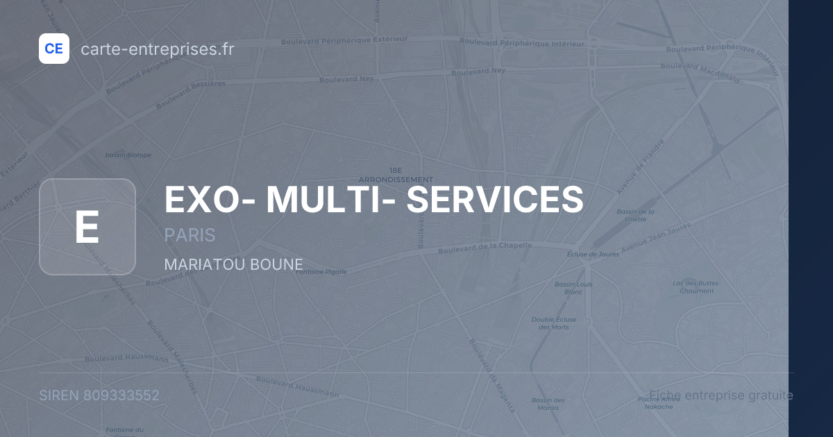 EXO- MULTI- SERVICES — 809333552 — fiche entreprise