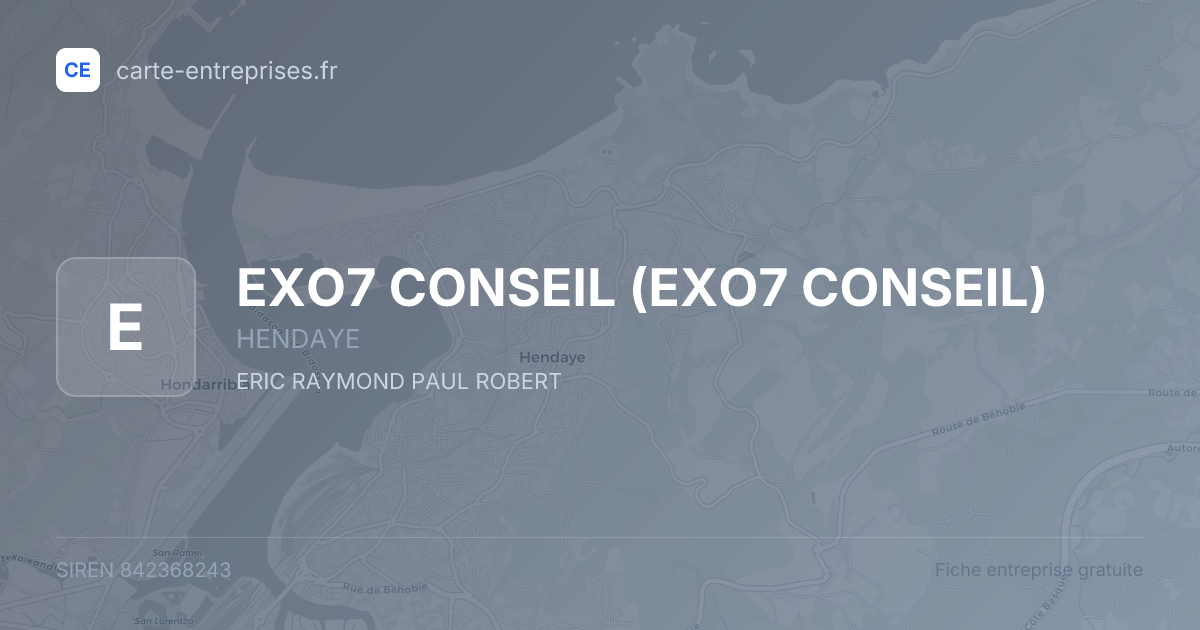 EXO7 CONSEIL — 842368243 — fiche entreprise