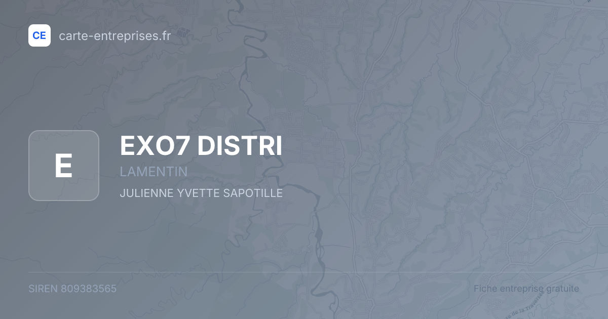 EXO7 DISTRI — 809383565 — fiche entreprise