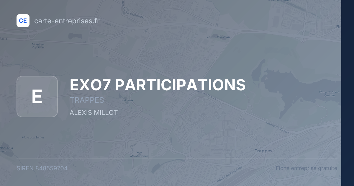EXO7 PARTICIPATIONS — 848559704 — fiche entreprise