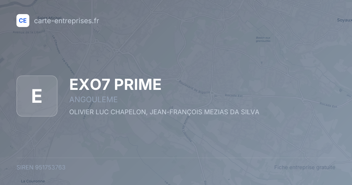 EXO7 PRIME — 951753763 — fiche entreprise