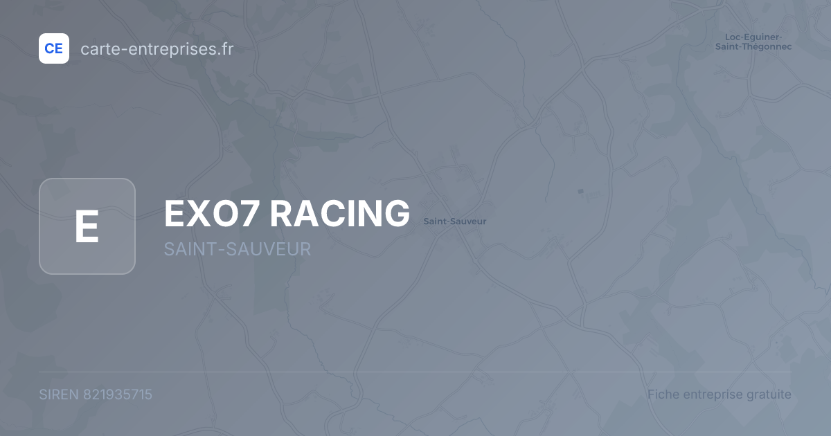 EXO7 RACING — 821935715 — fiche entreprise