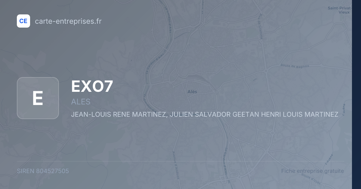 EXO7 — 804527505 — fiche entreprise