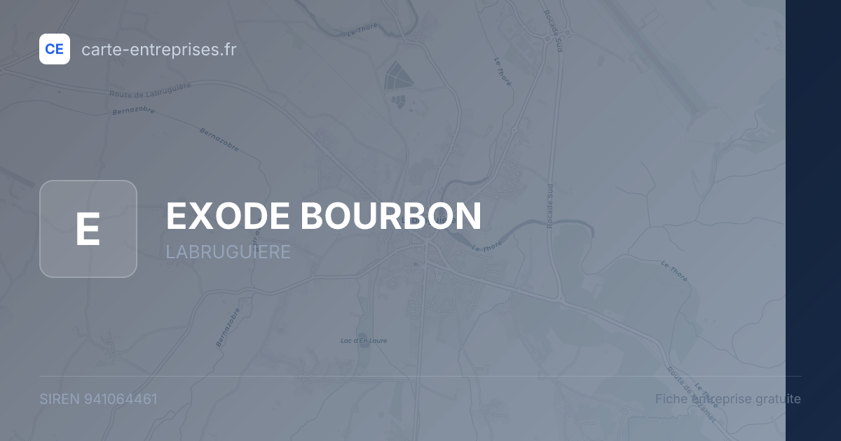 EXODE BOURBON — 941064461 — fiche entreprise
