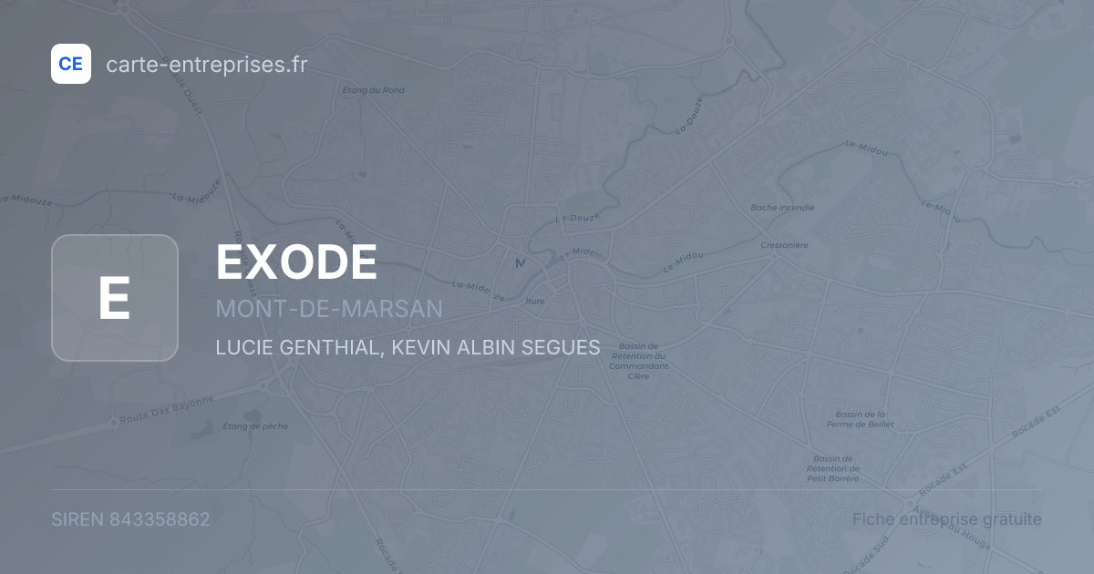 EXODE — 843358862 — fiche entreprise