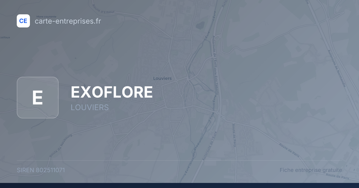 EXOFLORE — 802511071 — fiche entreprise