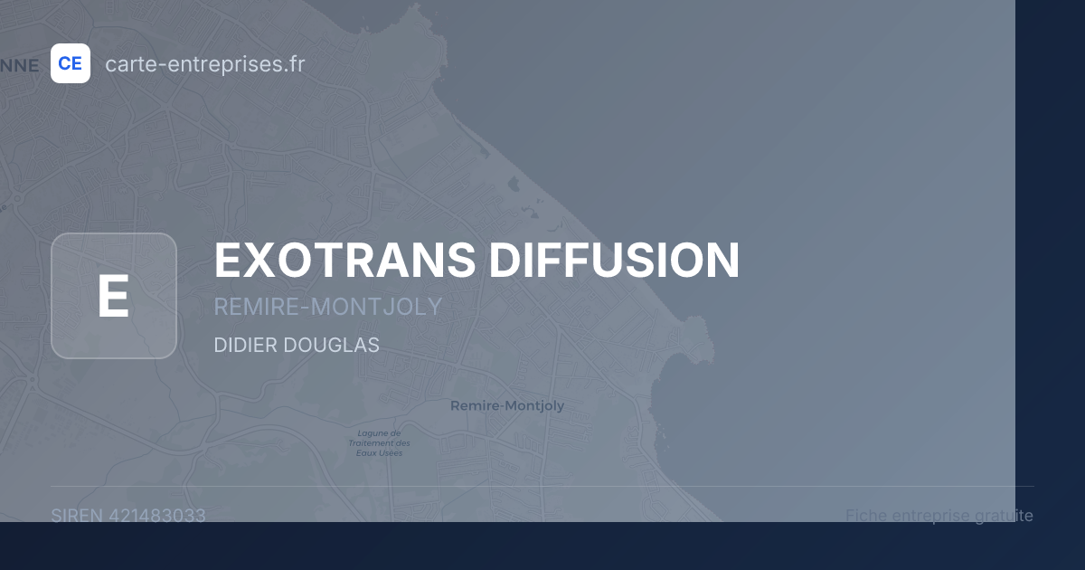 EXOTRANS DIFFUSION — 421483033 — fiche entreprise