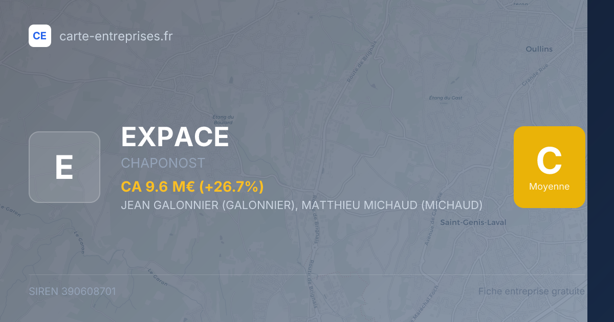 EXPACE — 390608701 — fiche entreprise