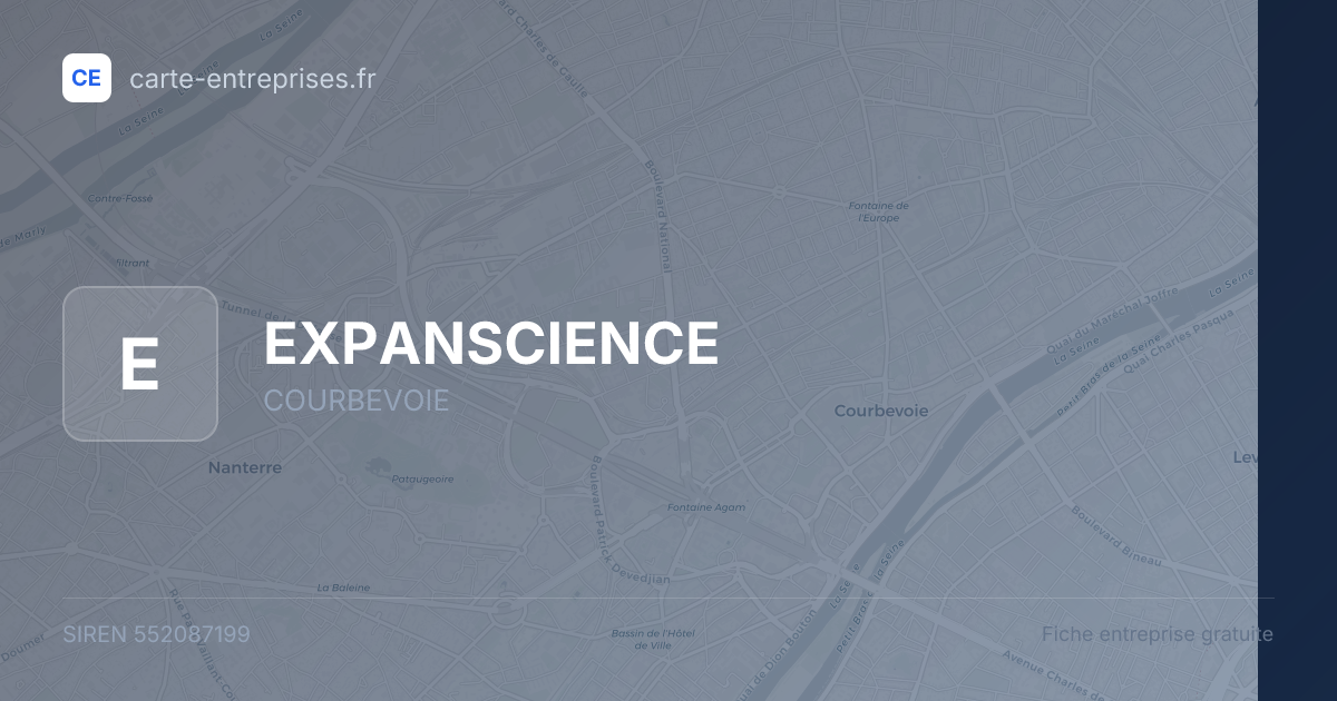 EXPANSCIENCE — 552087199 — fiche entreprise
