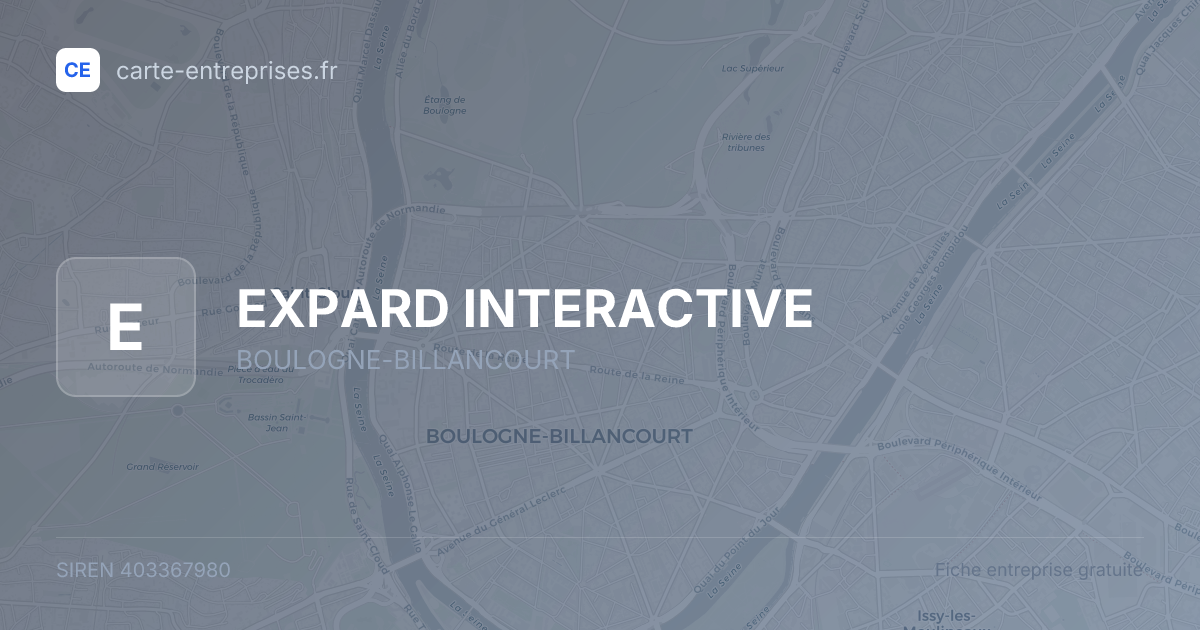 EXPARD INTERACTIVE — 403367980 — fiche entreprise