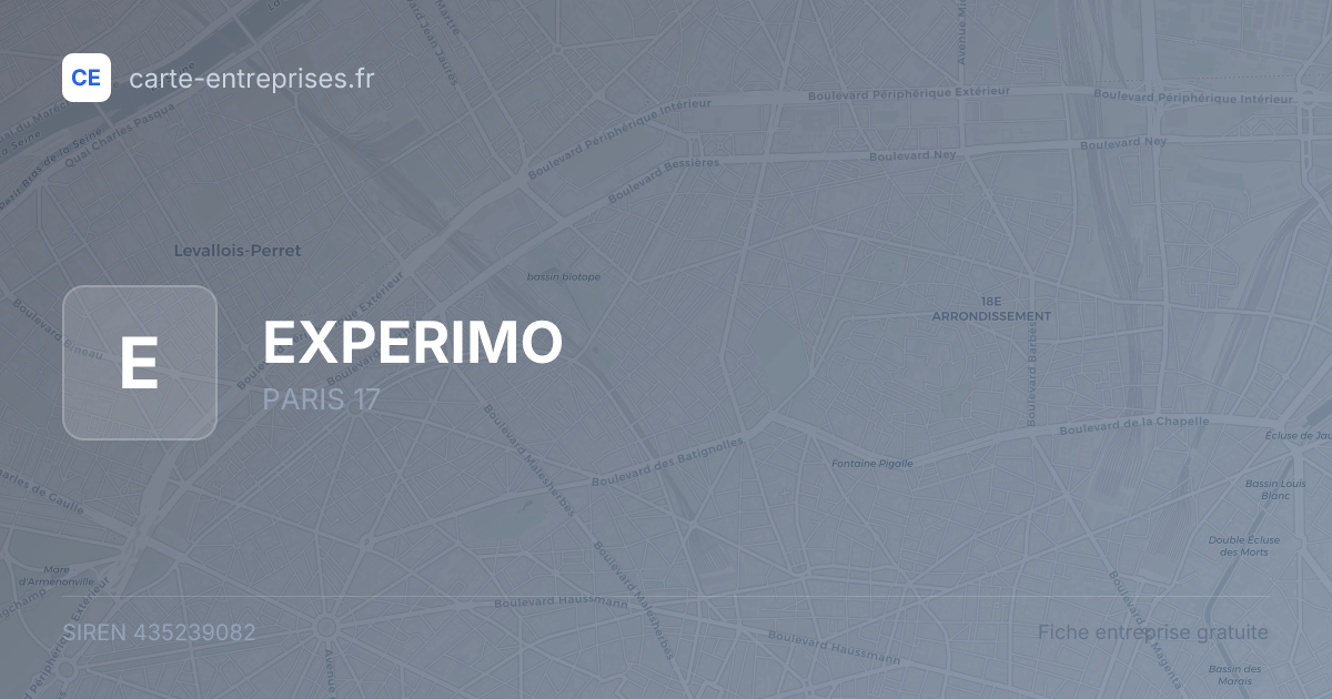 EXPERIMO — 435239082 — fiche entreprise