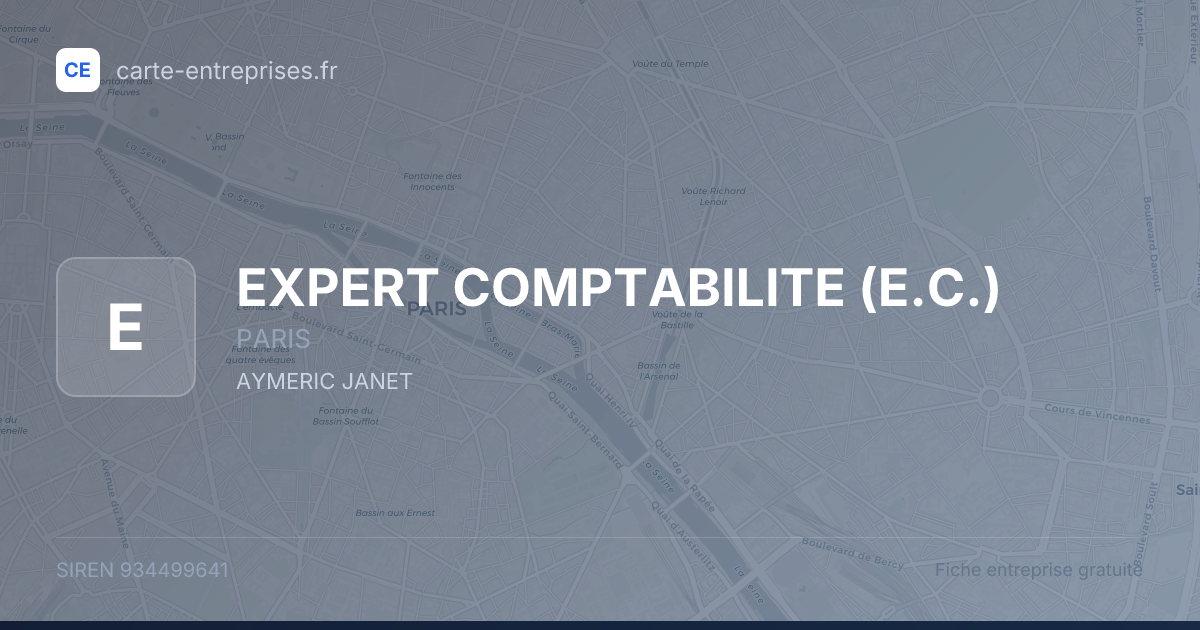 EXPERT COMPTABILITE (E.C.) — 934499641 — fiche entreprise