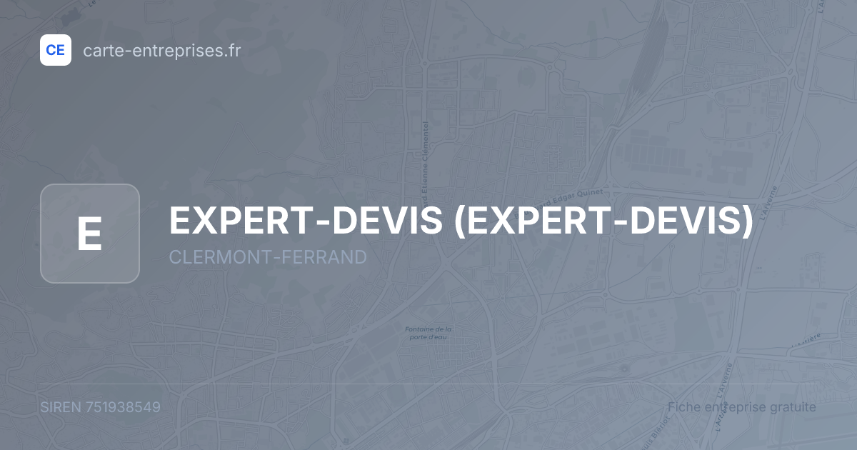 EXPERT-DEVIS — 751938549 — fiche entreprise