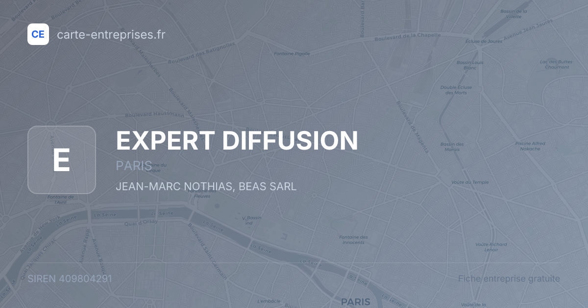 EXPERT DIFFUSION — 409804291 — fiche entreprise