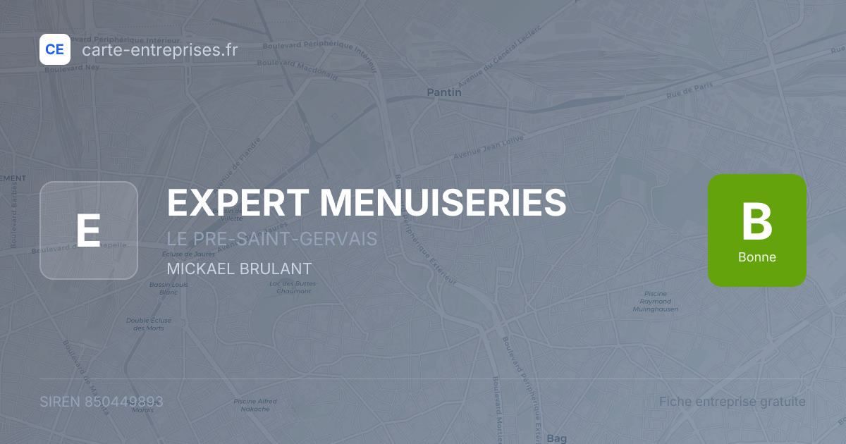 EXPERT MENUISERIES — 850449893 — fiche entreprise