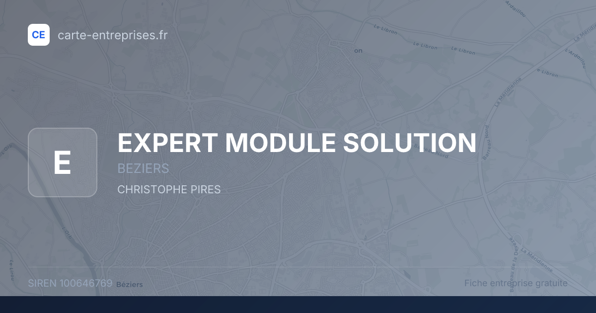 EXPERT MODULE SOLUTION — 100646769 — fiche entreprise