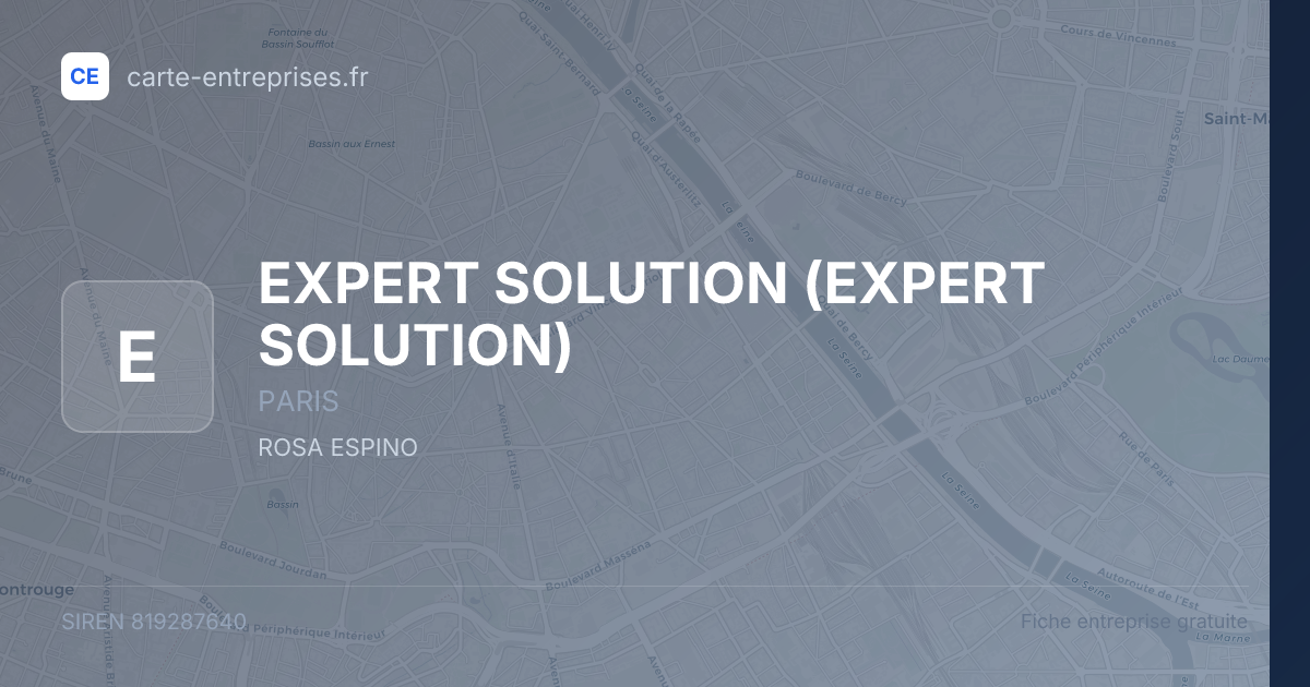 EXPERT SOLUTION — 819287640 — fiche entreprise