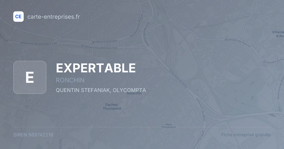 EXPERTABLE — 989742218 — fiche entreprise