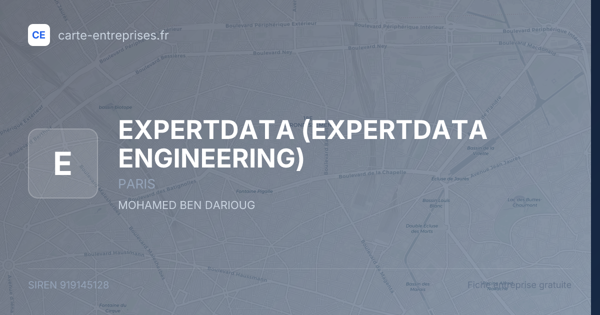 EXPERTDATA (EXPERTDATA ENGINEERING) — 919145128 — fiche entreprise