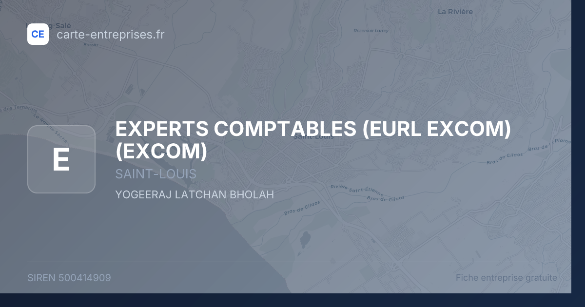 EXPERTS COMPTABLES (EURL EXCOM) (EXCOM) — 500414909 — fiche entreprise