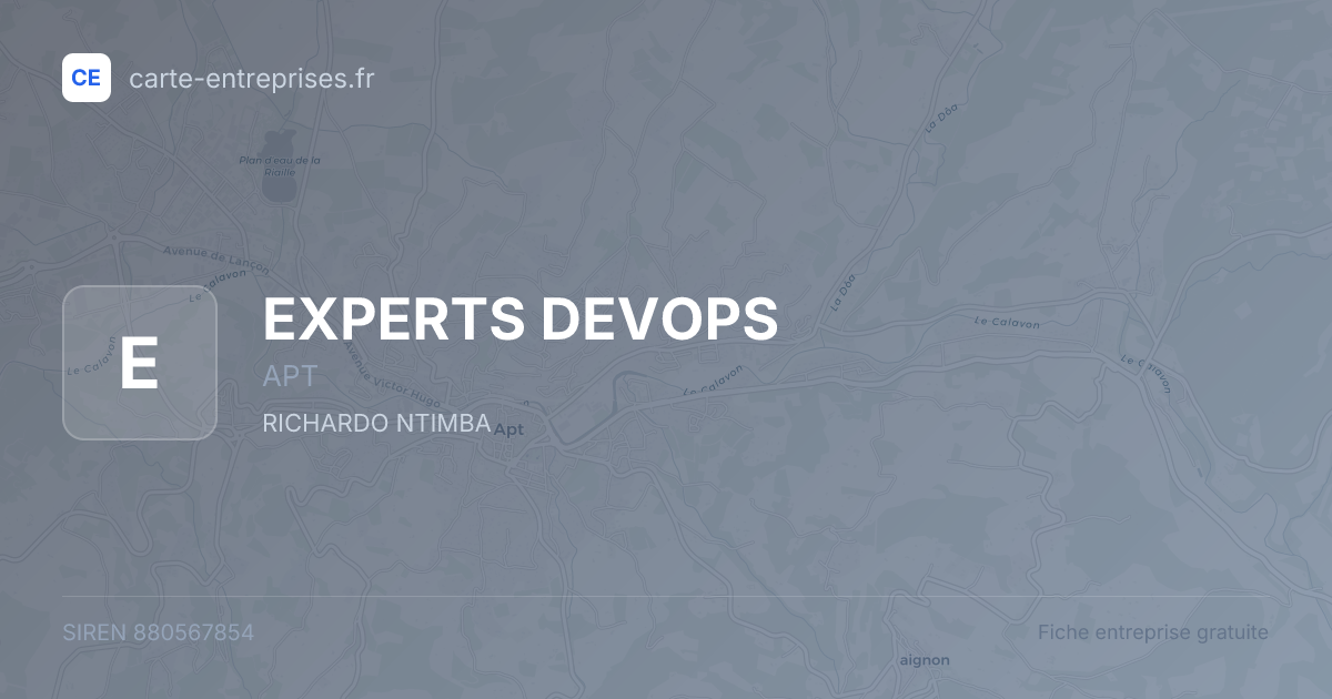EXPERTS DEVOPS — 880567854 — fiche entreprise