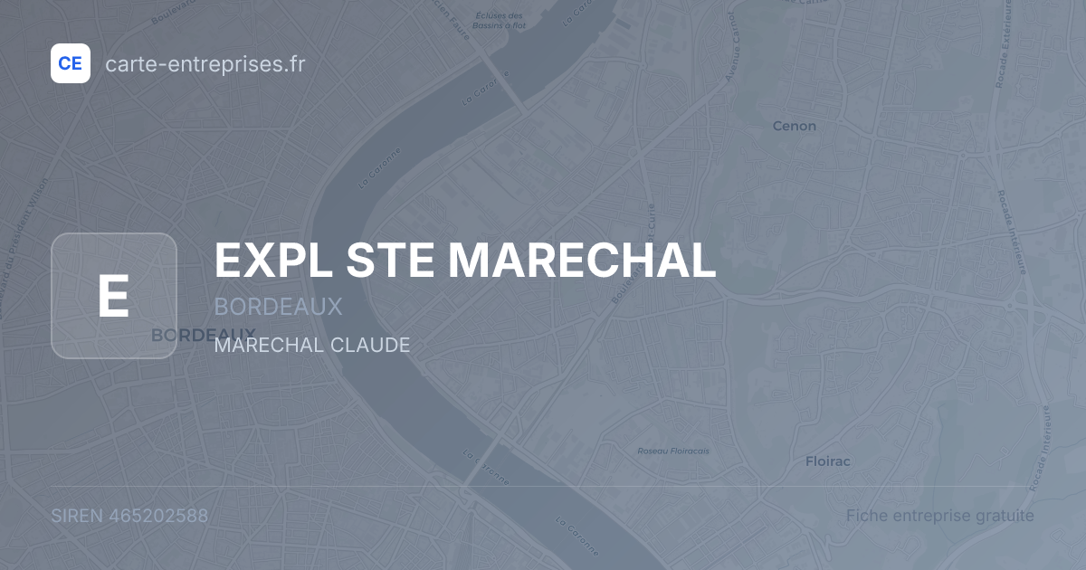 EXPL STE MARECHAL — 465202588 — fiche entreprise
