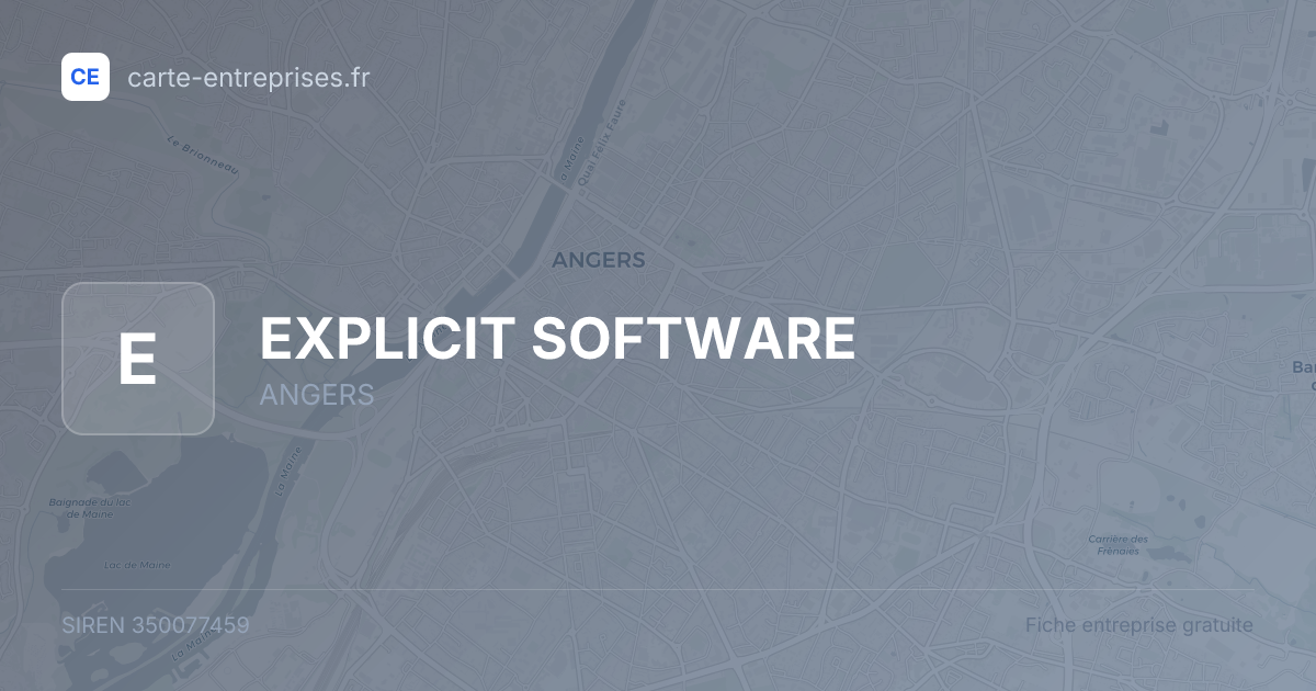 EXPLICIT SOFTWARE — 350077459 — fiche entreprise