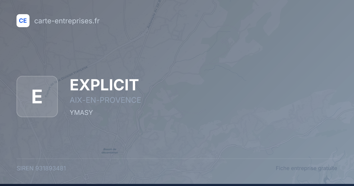 EXPLICIT — 931893481 — fiche entreprise
