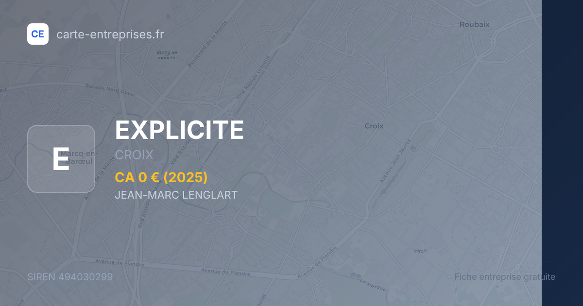 EXPLICITE — 494030299 — fiche entreprise