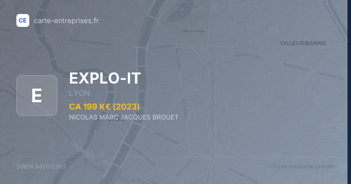 EXPLO-IT — 845012962 — fiche entreprise