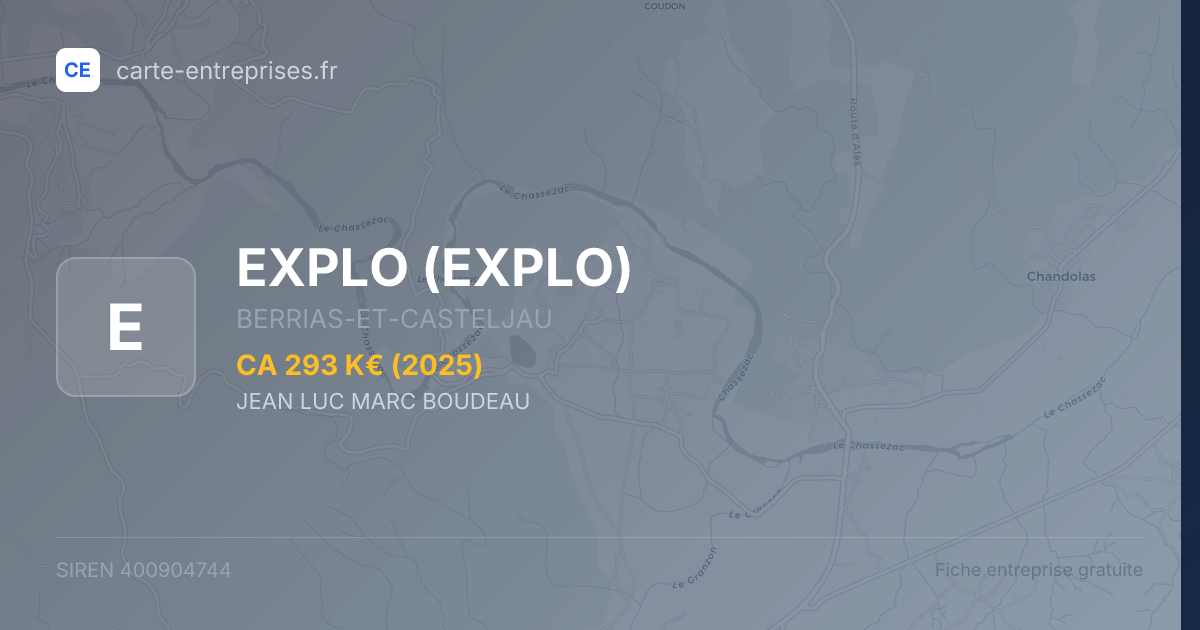EXPLO — 400904744 — fiche entreprise