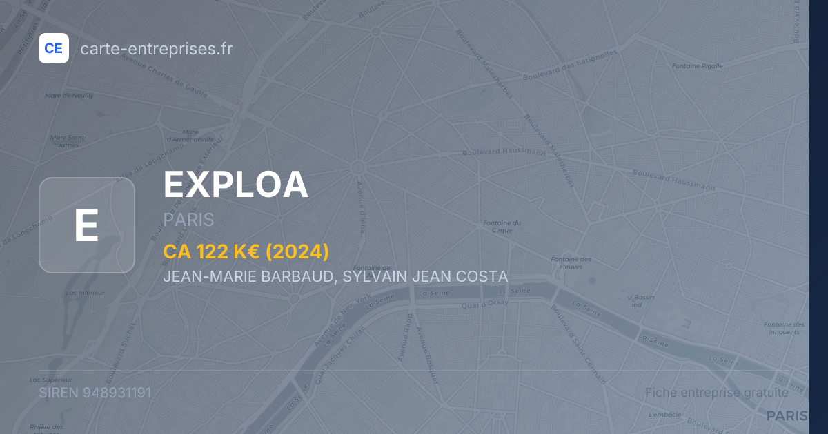 EXPLOA — 948931191 — fiche entreprise