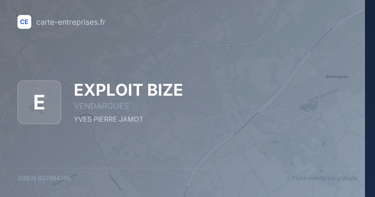 EXPLOIT BIZE — 807864145 — fiche entreprise
