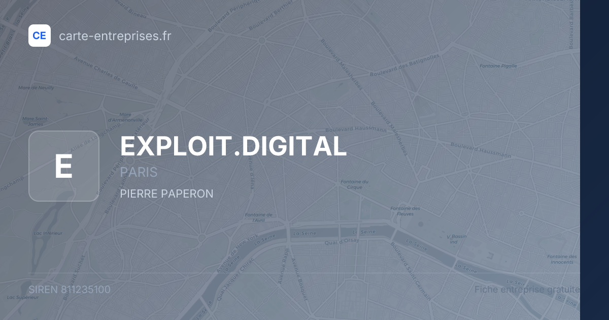 EXPLOIT.DIGITAL — 811235100 — fiche entreprise